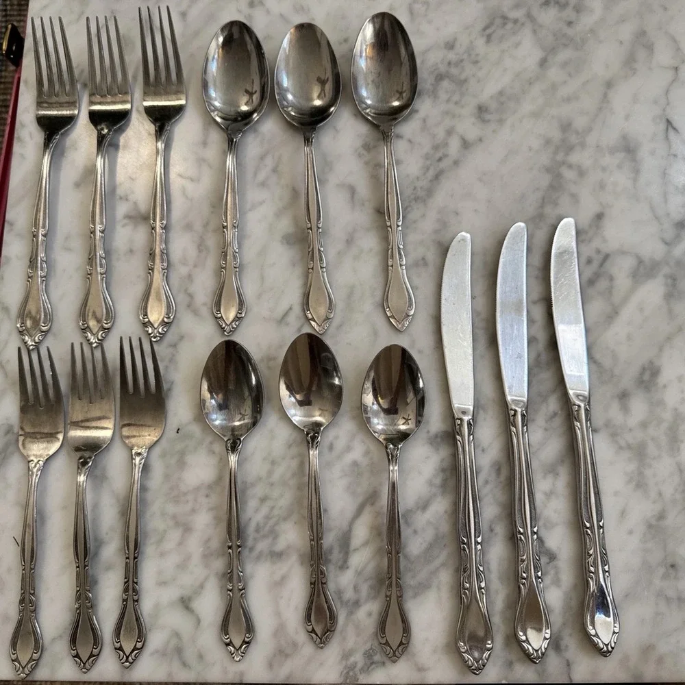 Stanley‎ Roberts Rogers Co Stainless Korea Auberge 3 Piece Place Setting (15)